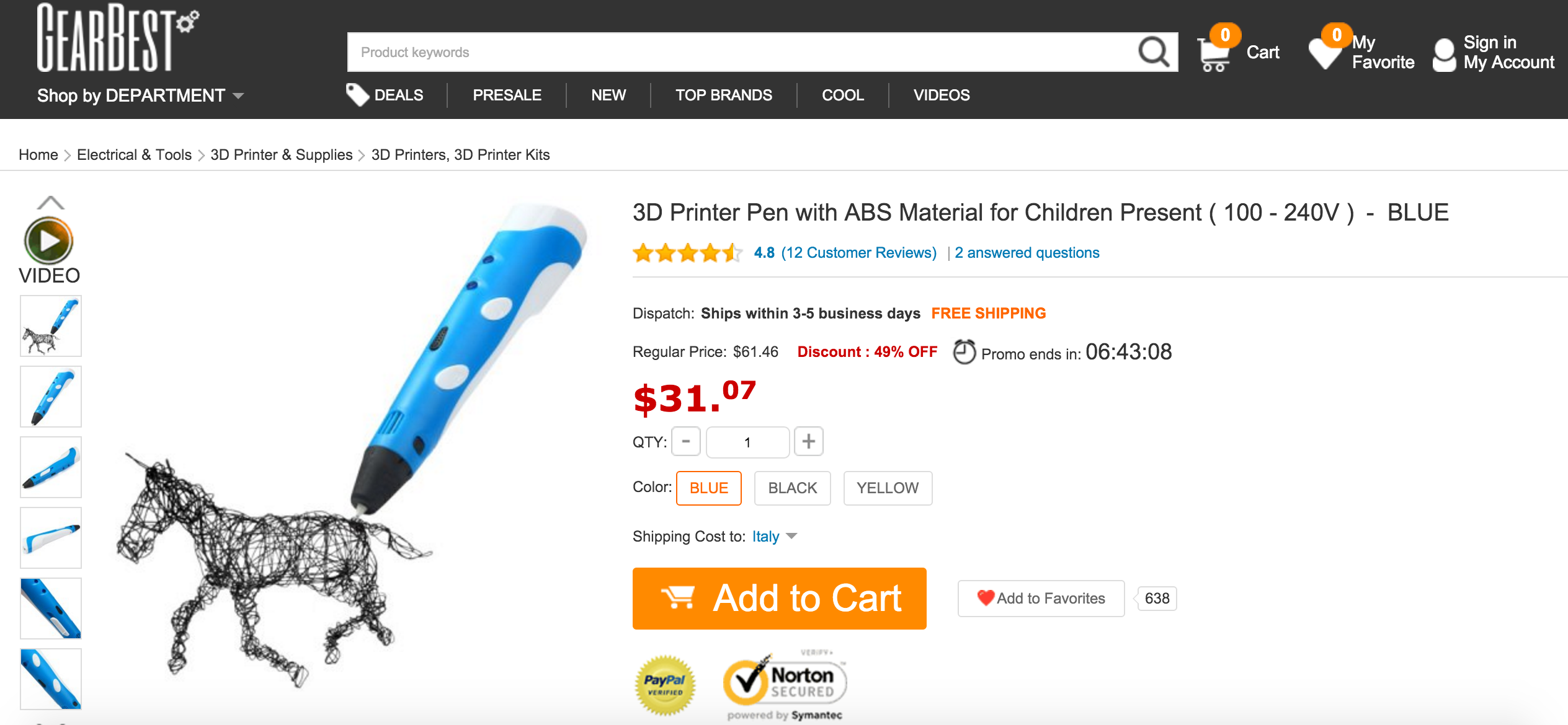 3D Printer Pen Gearbest