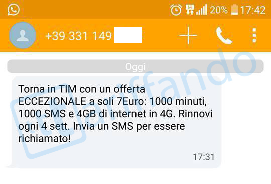 Incredibile WinBack di TIM: 1000 minuti/SMS e 4GB in 4G a 7 euro