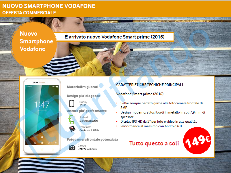 vodafone smart prime 2016 caratteristiche tecniche