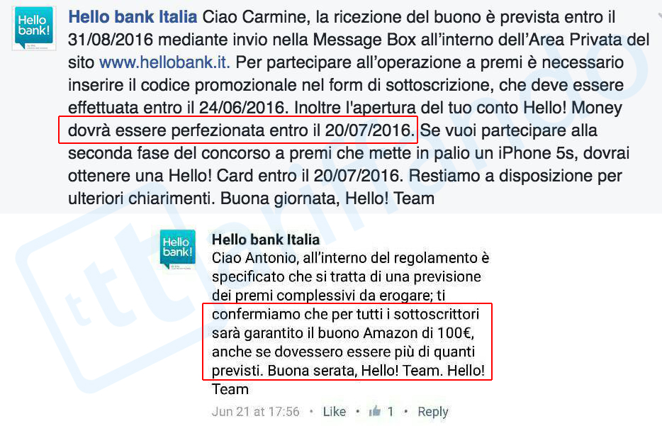 hello bank amazon 100€