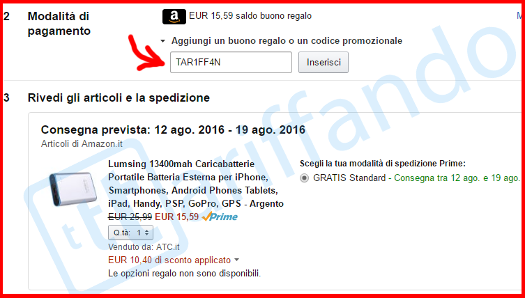 promozione codice sconto lumsing