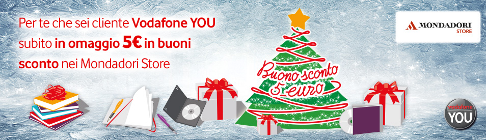 Vodafone You Dicembre 2014: Buono Mondadori senza ricarica!