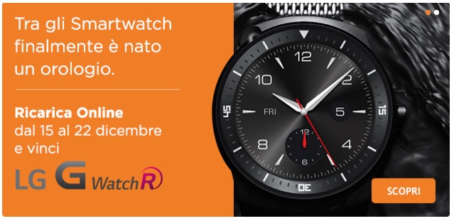 LG G Watch R in regalo con Wind ricaricando online