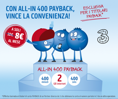 ALL-IN 400 Payback, l’offerta speciale di 3!