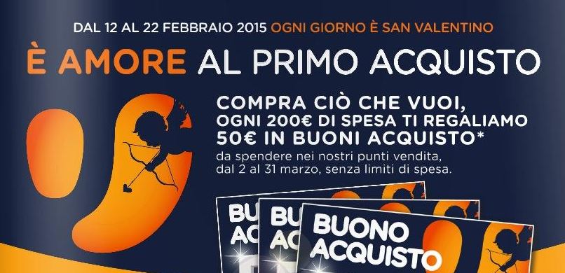 Unieuro, amore al primo acquisto: 50€ in buoni