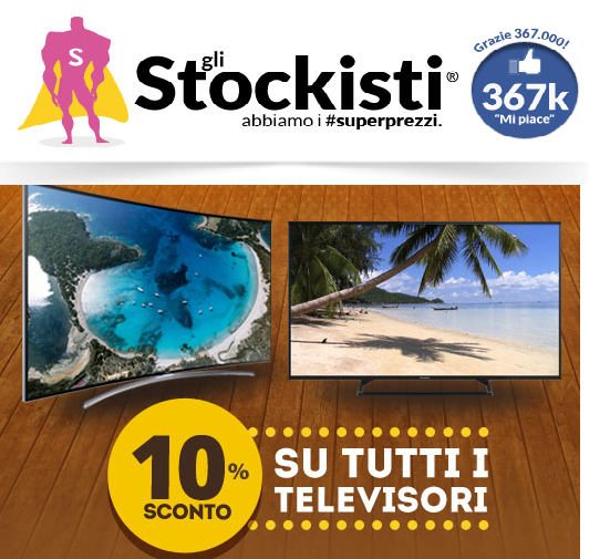 Sconti sui TV e non solo, da parte de Gli Stockisti