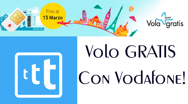 Biglietti aerei gratis con Vodafone!