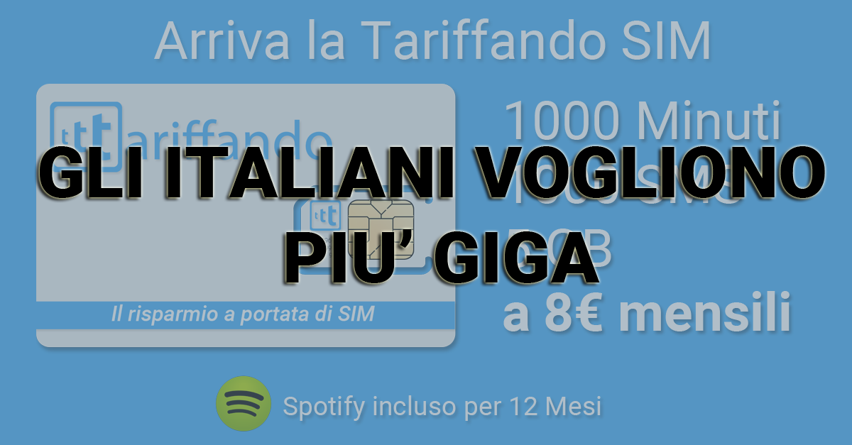 Gli Italiani vogliono più Giga
