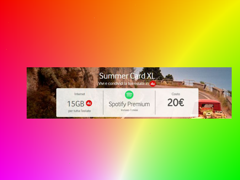 Summer Card XL Vodafone attivabile da oggi
