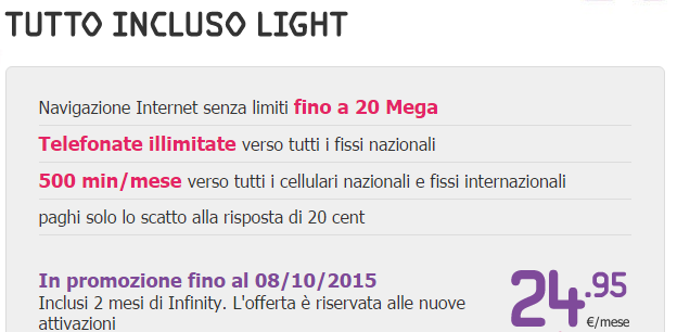 Tiscali Tutto Incluso Light