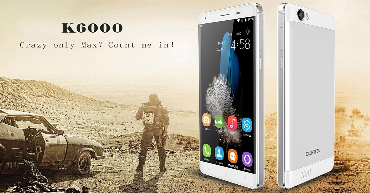 Oukitel K6000 fino all’1 Novembre a soli 98€ su Everbuying