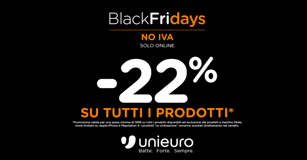 black friday unieuro