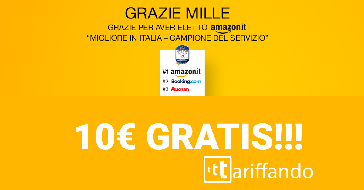 Amazon regala 10€ – solo oggi 13 Novembre!