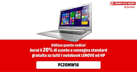 hp lenovo sconto notebook mediaworld