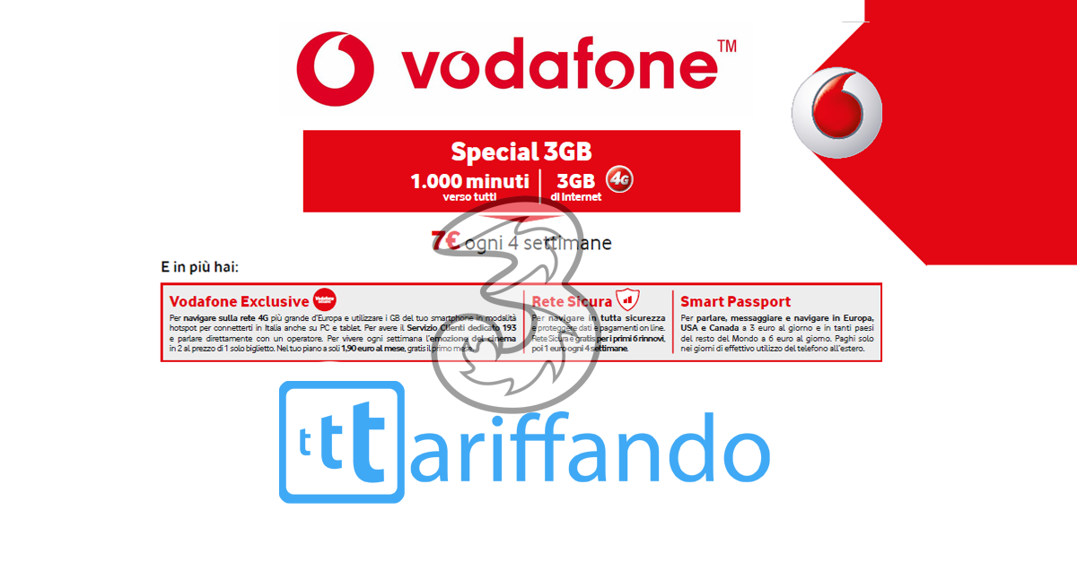 Attivare vodafone special 3gb clienti 3 h3g