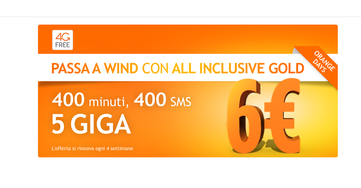 attivare wind all inclusive gold