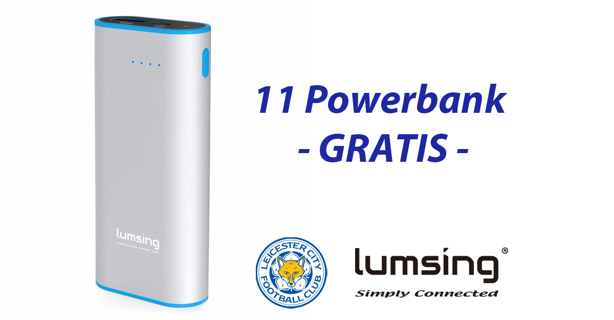 LUMSING leicester powerbank gratis