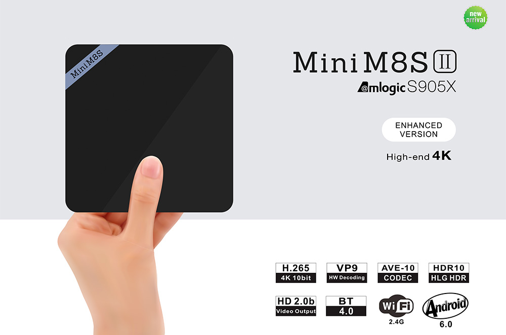 Mini M8S II 4K Smart TV Box Amlogic