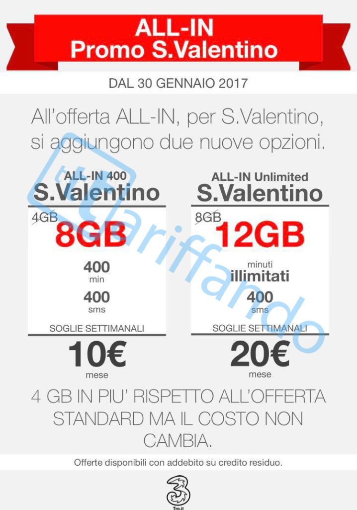 3 all in san valentino