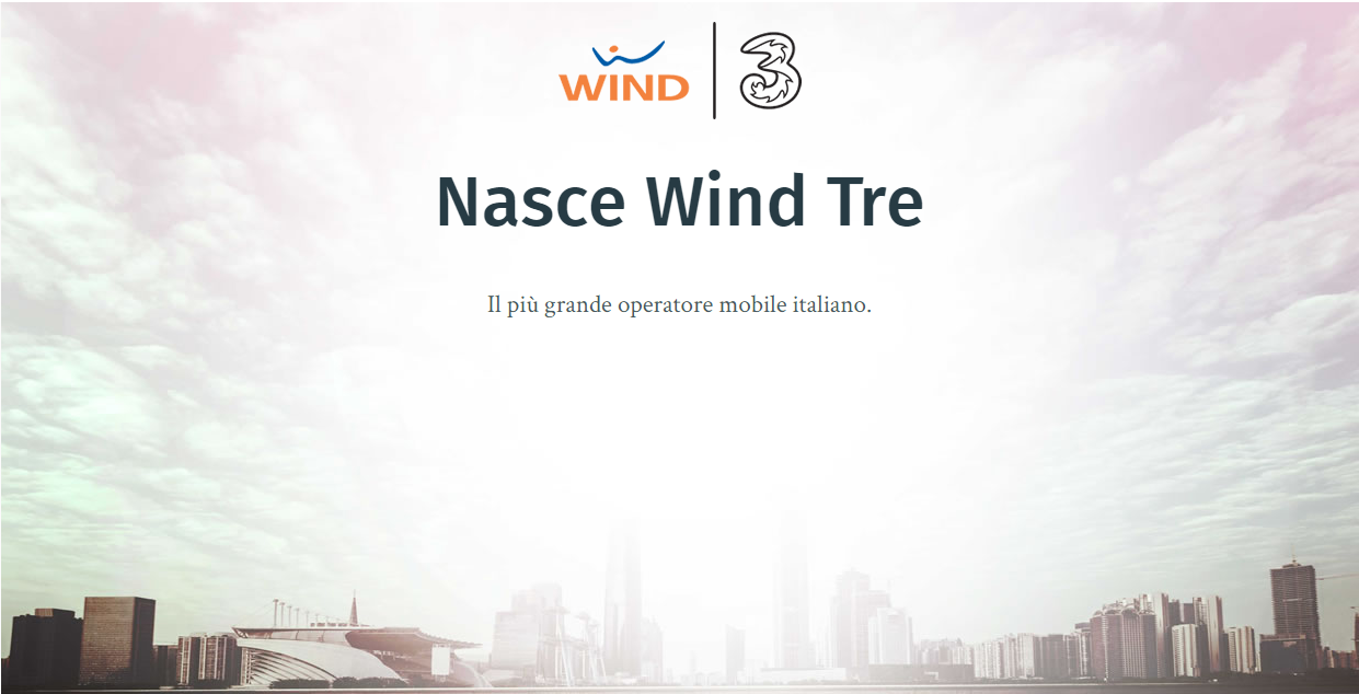 wind tre fusione ufficiale