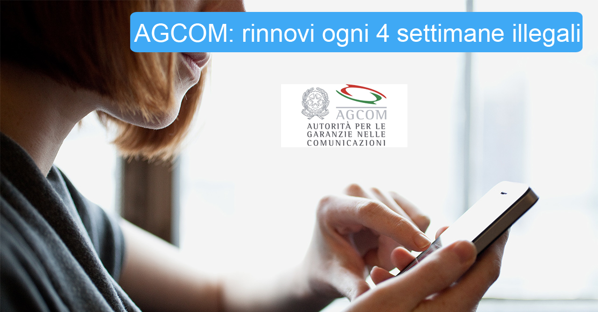 rinnovi 4 settimane agcom