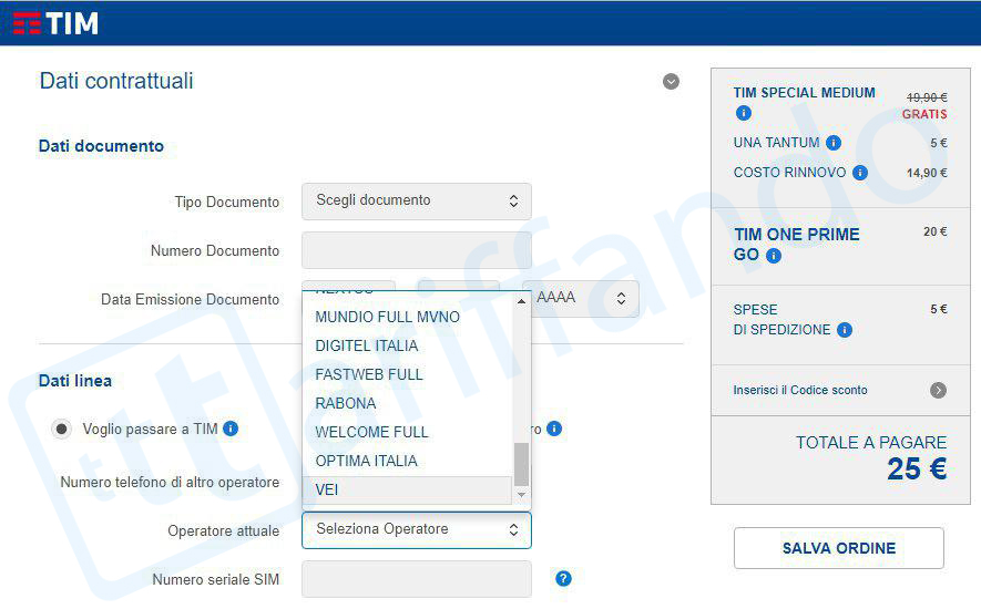 VEI operatore virtuale low-cost vodafone