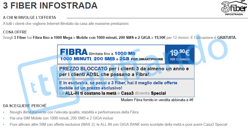 3 fiber infostrada