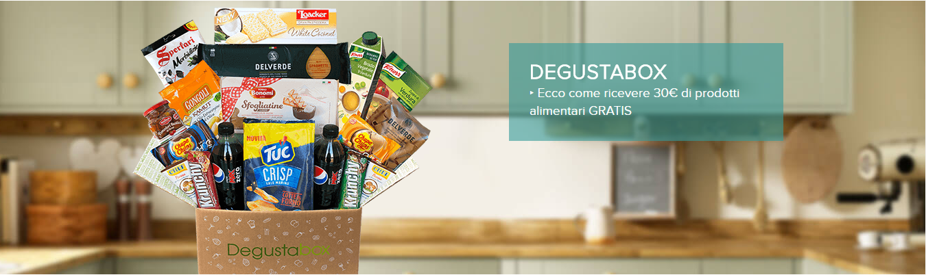 Degustabox: come ricevere ogni mese 30€ di prodotti gratis