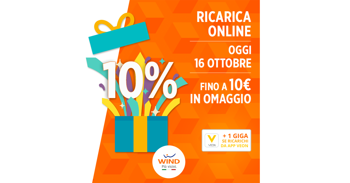 wind 10% ricariche