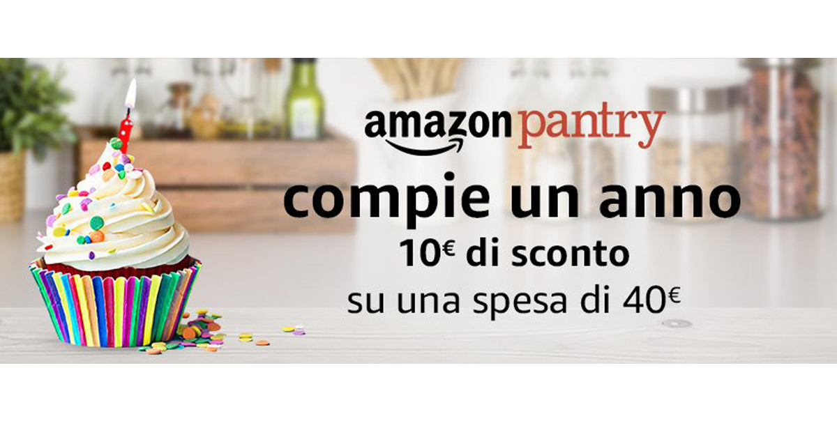 Amazon Pantry compie un anno: in regalo 10€ di sconto!