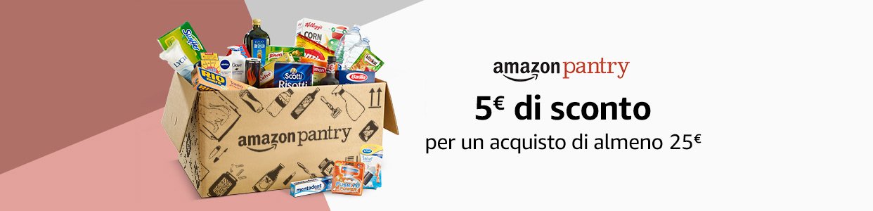Amazon Pantry: 5€ di sconto su tutti i prodotti!