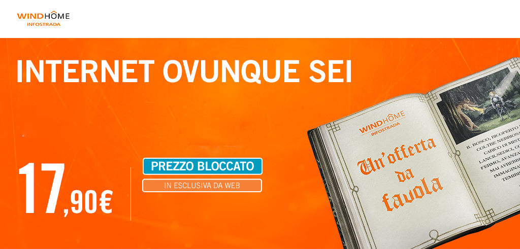 Wind Home: ADSL fino a 20 Mega e SIM con 50GB a 17,90€ per sempre!