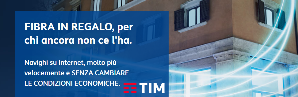 TIM: passaggio gratuito a fibra per tutti i clienti ADSL