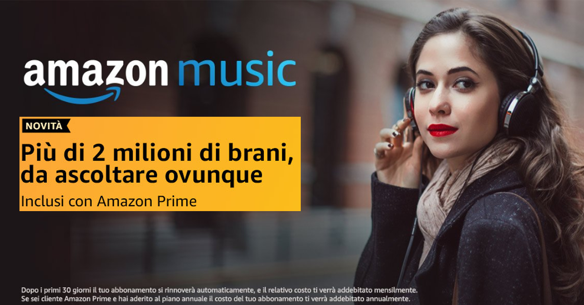 Amazon Prime Music: streaming gratis ai clienti Amazon Prime!