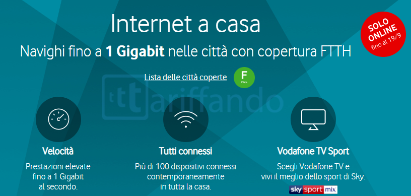Vodafone Internet Unlimited e Internet Unlimited+ a partire da 19€ al mese