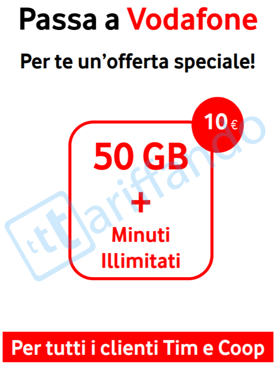 vodafone special 50gb minuti settembre