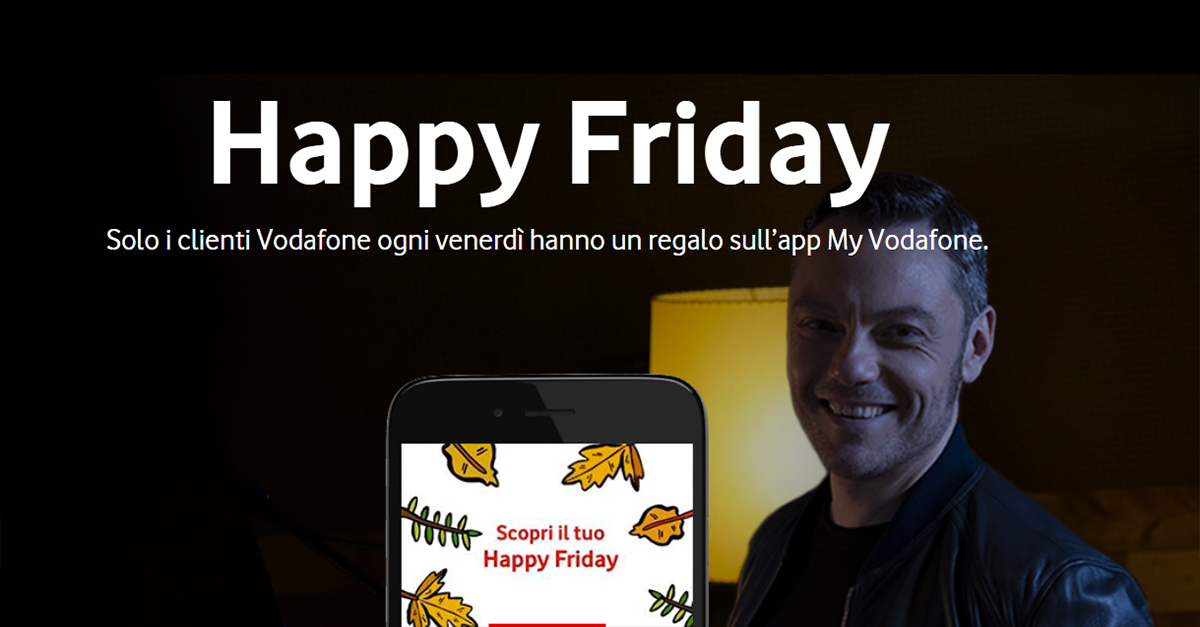 Vodafone Happy Friday: 25% o 30€ di sconto sui prodotti Adidas
