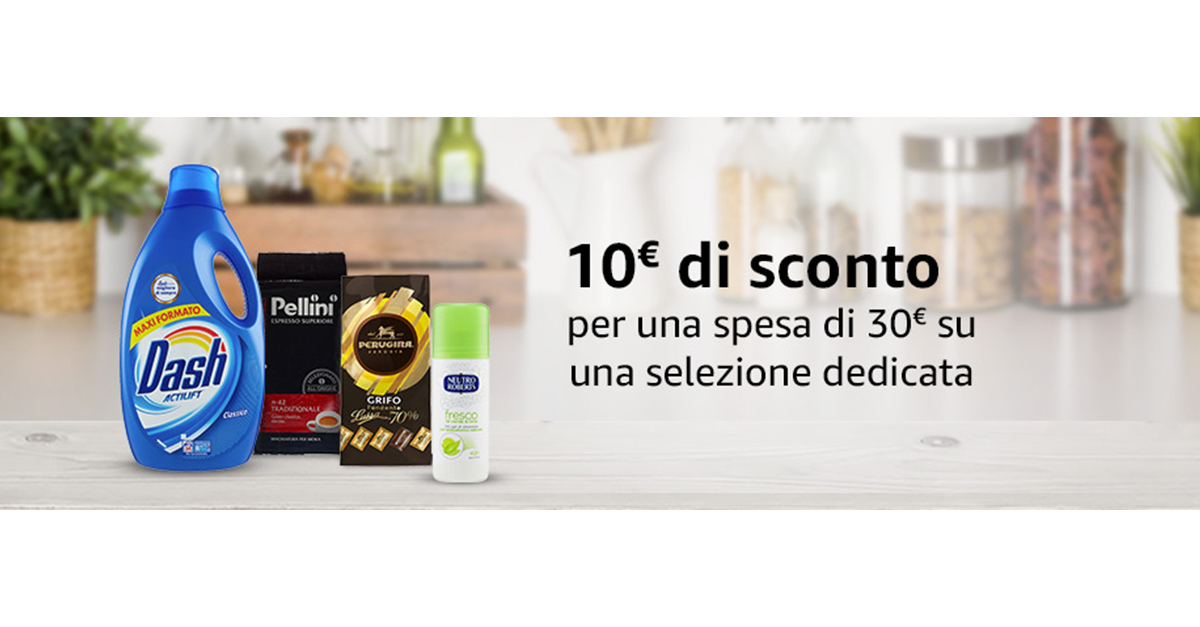 Amazon Pantry Days: 10€ di sconto immediato con una spesa di 30€