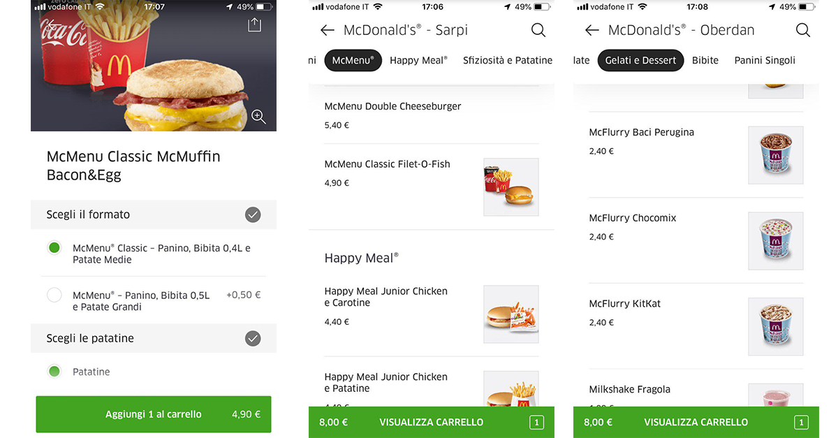 uber eats mcdonald gratis