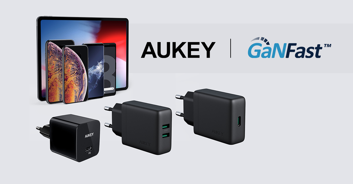 AUKEY è pronta a lanciare la tecnologia GaNFast: ricariche più veloci e caricatori più compatti!