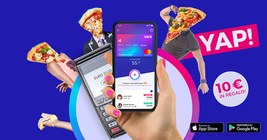 YAP: la carta per pagare con smartphone regala subito 10€!