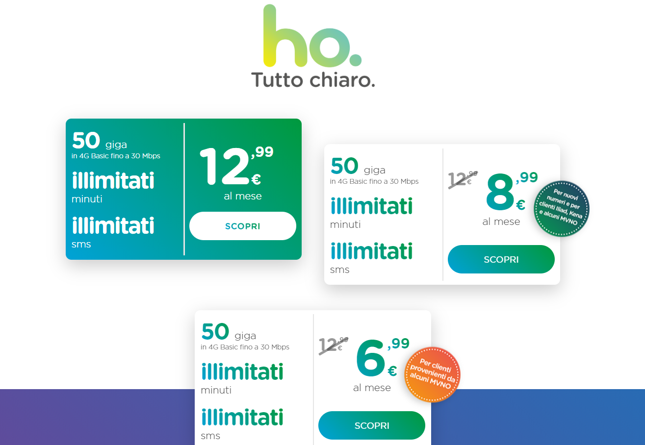 ho mobile nuove offerte