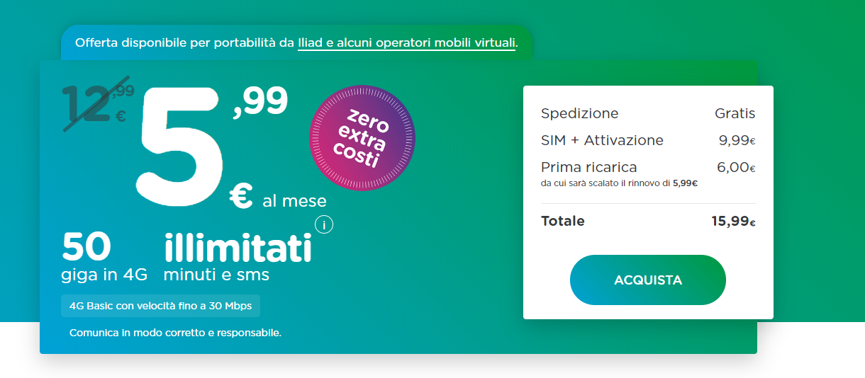 ho. mobile contro Iliad e virtuali: minuti/SMS illimitati e 50GB a 5,99€