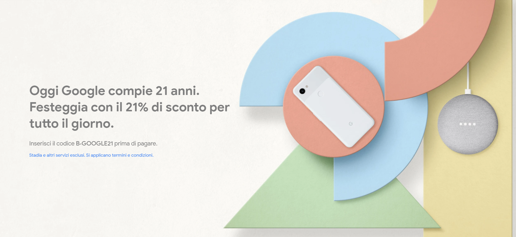 sconto compleanno google