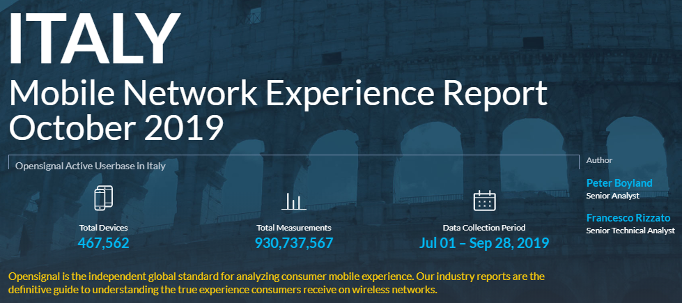 Report Opensignal: Tim e Vodafone continuano a tallonarsi, Wind strappa una vittoria