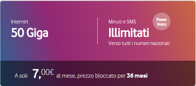 vodafone prezzo bloccato