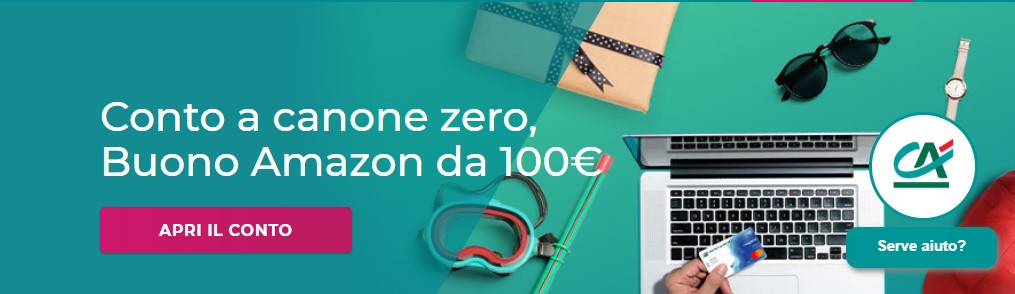 buono amazon 100 euro gratis credit agricole