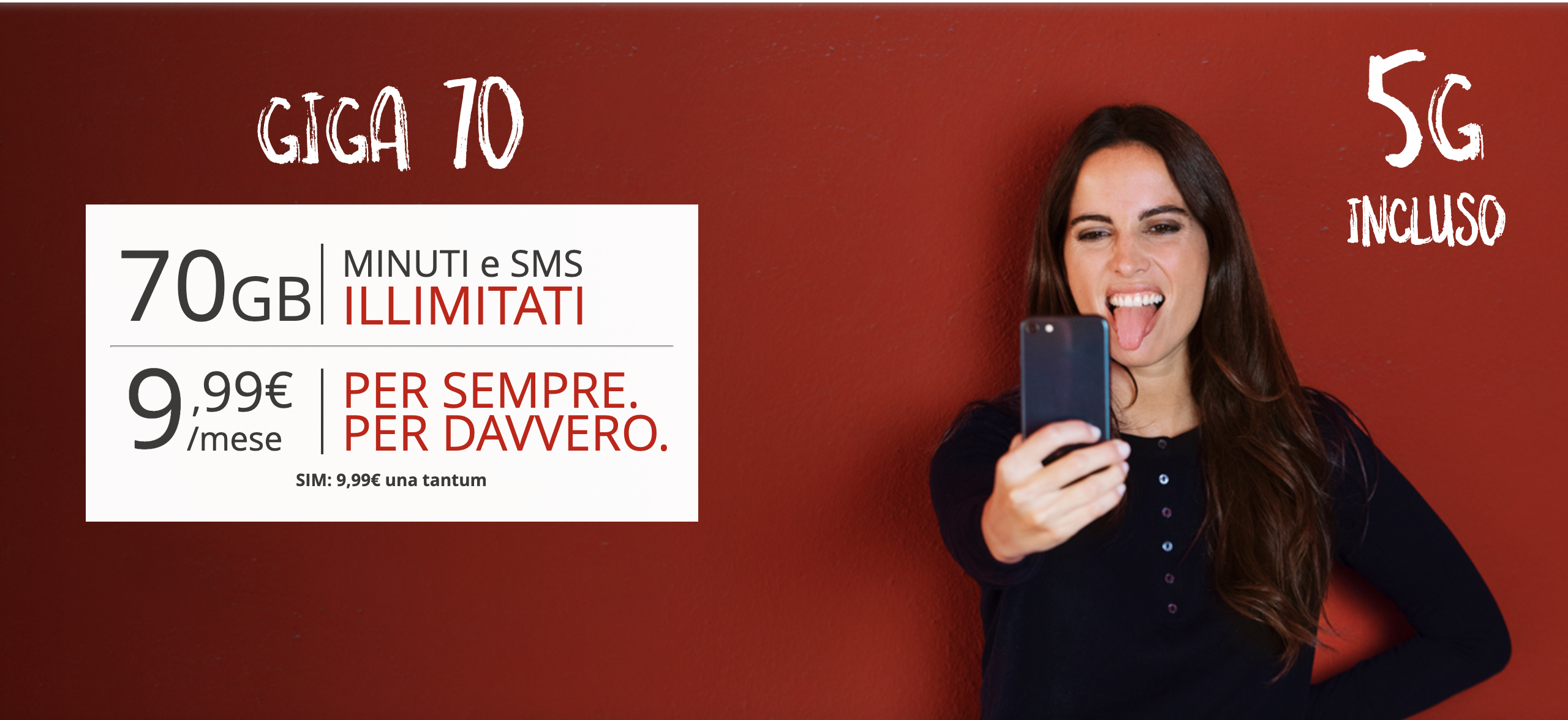 Iliad: nuova tariffa Giga 70 a 9,99€