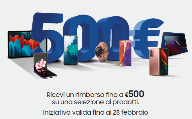 cashback samsung febbraio