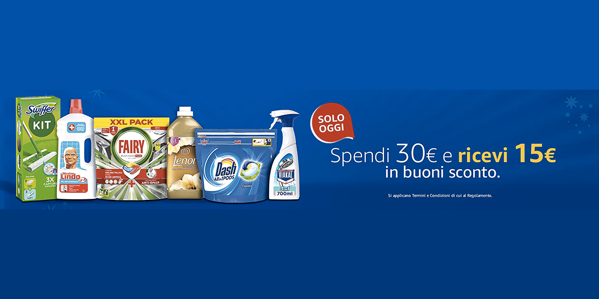Amazon, super promozione: solo oggi 15€ in regalo